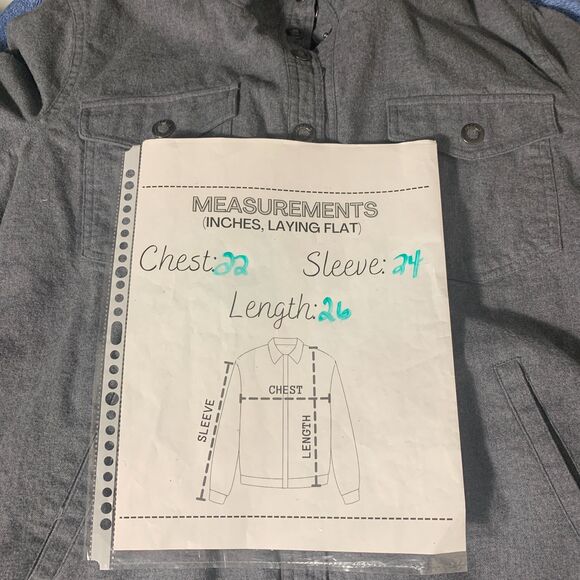 Ascend Gray Button Jacket Sherpa Lined Casual Outdoor Fall Coat Size Large - Picture 8 of 8